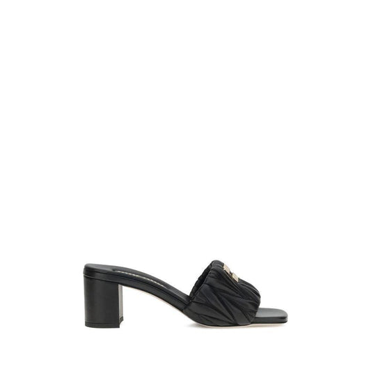 Miu Miu Logoed Sandals MI-5XX657F05588TF0002-EU36.5/US6.5