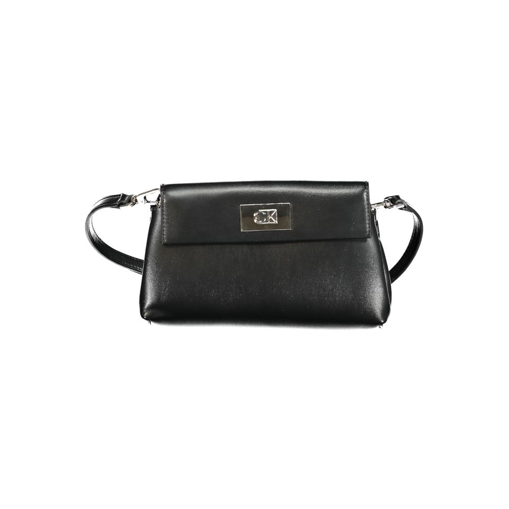 Calvin Klein Black Polyester Handbag with adjustable strap and internal pocket