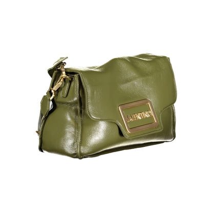 Mario Valentino Green Polyethylene Handbag with logo, removable handle, adjustable strap, and multiple pockets