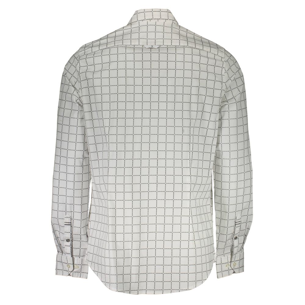 Calvin Klein White Cotton Men Shirt Calvin Klein