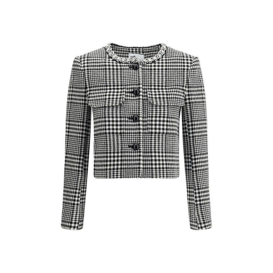 Self-Portrait Check Blazer SE-PF25111JBWBLACKANDWH-8