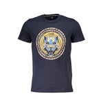 Cavalli Class Blue Cotton T-Shirt CA-22266-M