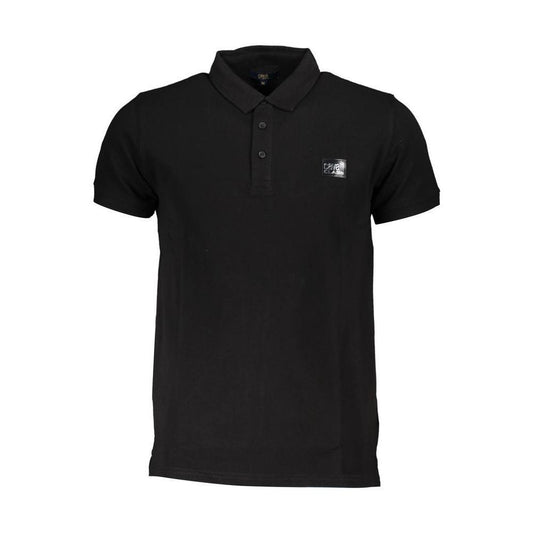 Cavalli Class Black Cotton Polo Shirt
