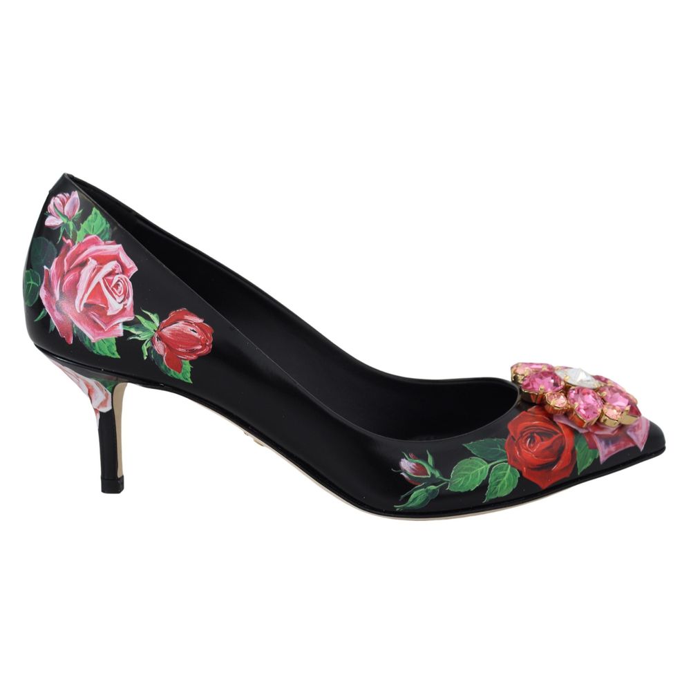 Dolce & Gabbana Black Leather High Heel Pumps