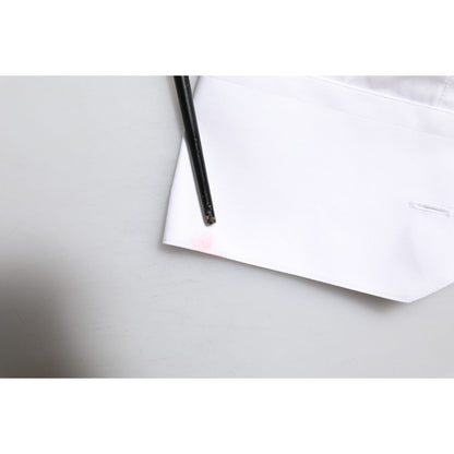 Dolce & Gabbana White GOLD Embroidery Detailed Dress Shirt