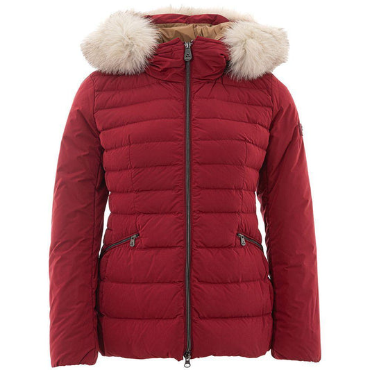 Peuterey Bordeaux Polyester Jackets & Coat PE-361966720011036-IT42|M