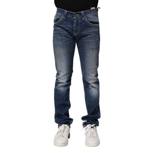 Dondup Blue Washed Skinny Fit Casual Men Denim Jeans PAN74287-30