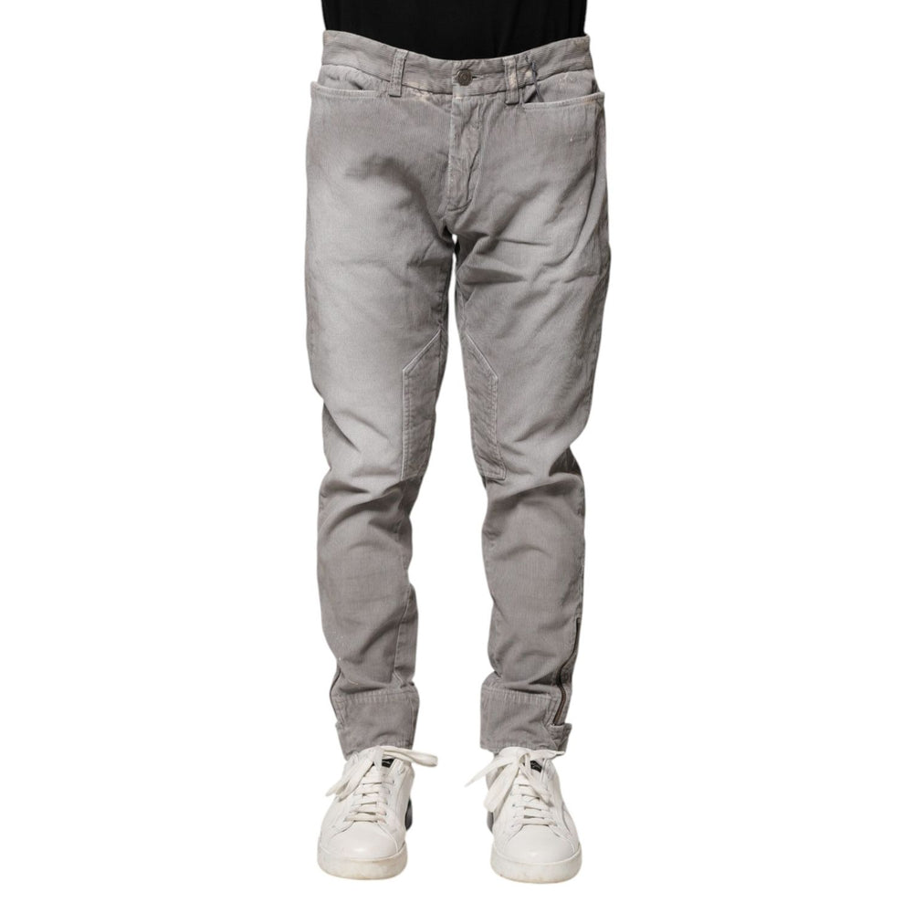 Balmain Light Gray Washed Skinny Fit Men Denim Jeans