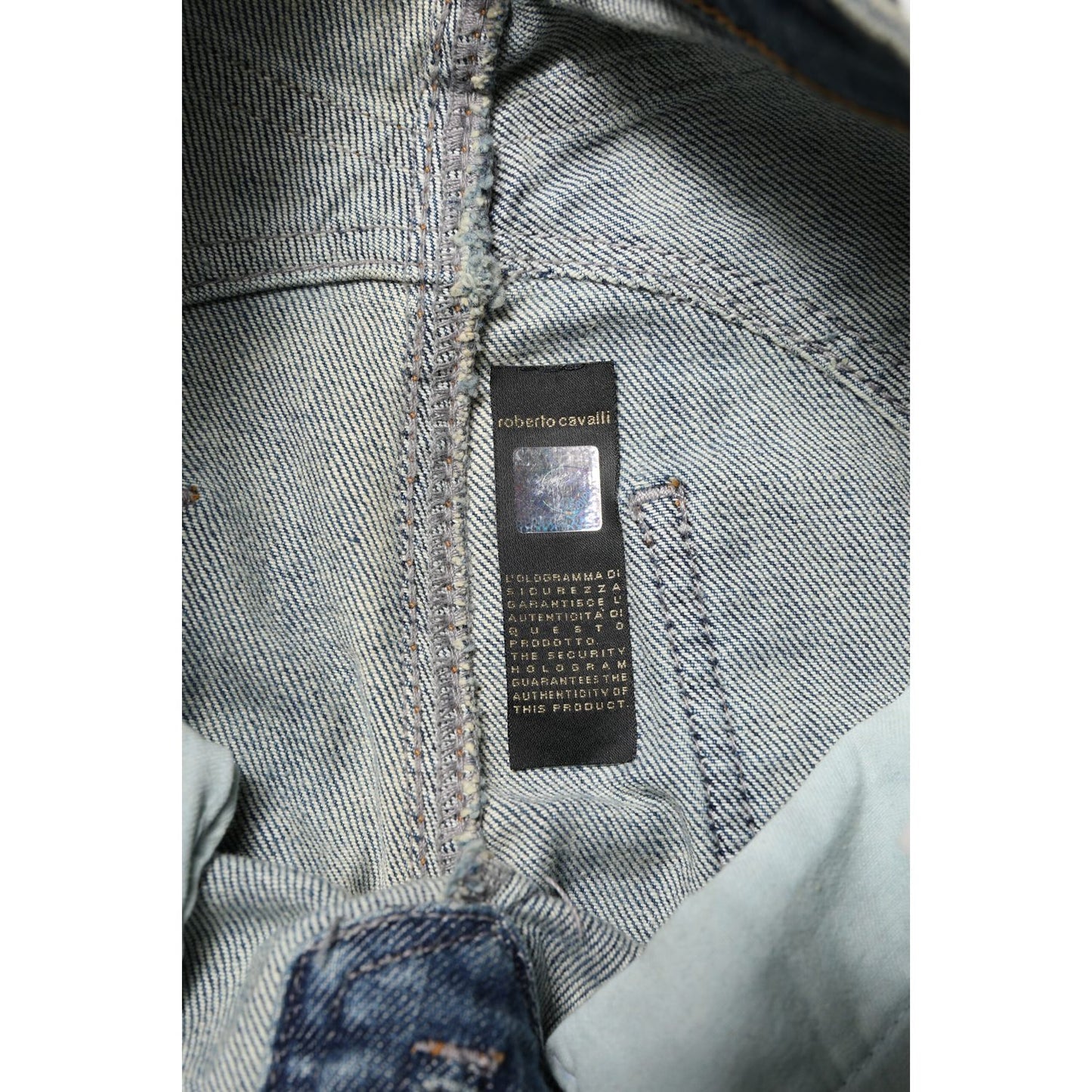 Just Cavalli Blue Washed Straight Fit Men Denim Jeans