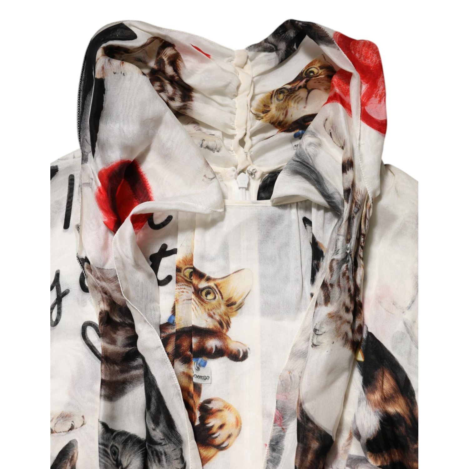 Dolce & Gabbana Multicolor Animal Print Silk Ascot Maxi Dress