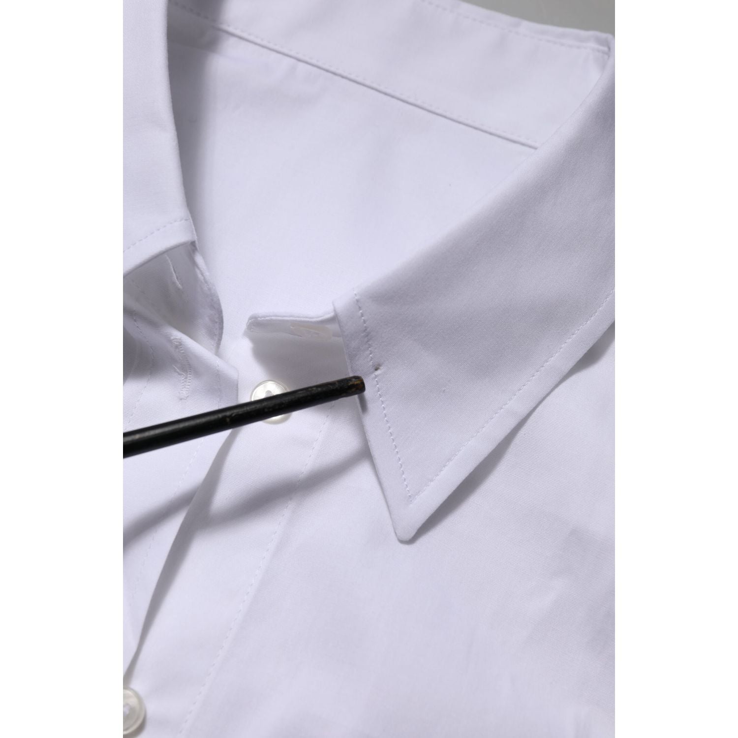 Dolce & Gabbana White Cotton Collared Long Sleeves Top Shirt