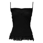 Scervino Street Black Wool Sleeveless Square Neck Tank Top TSH84149-38