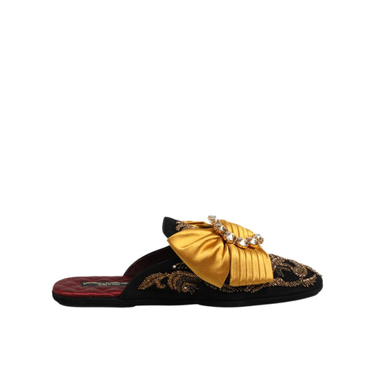 Dolce & Gabbana Multicolor Embellished Flat Sandals Shoes MV7489-44