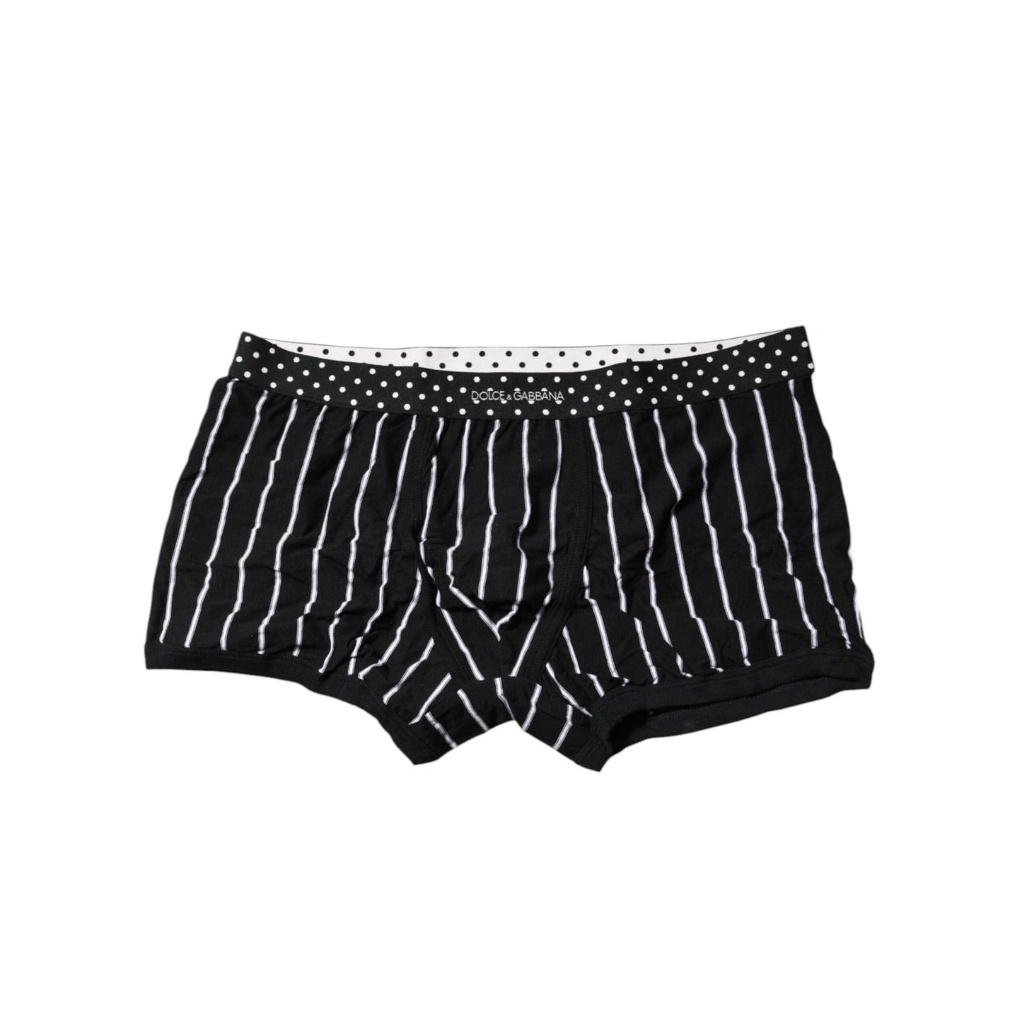 Dolce & Gabbana Black White Striped Regular Boxer Underwear Dolce & Gabbana