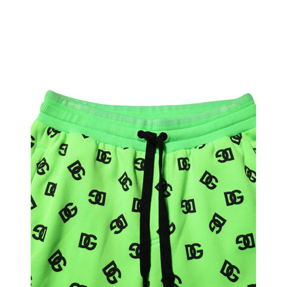Dolce & Gabbana Green Logo Print Jogger Men Sweatpants Pants Dolce & Gabbana