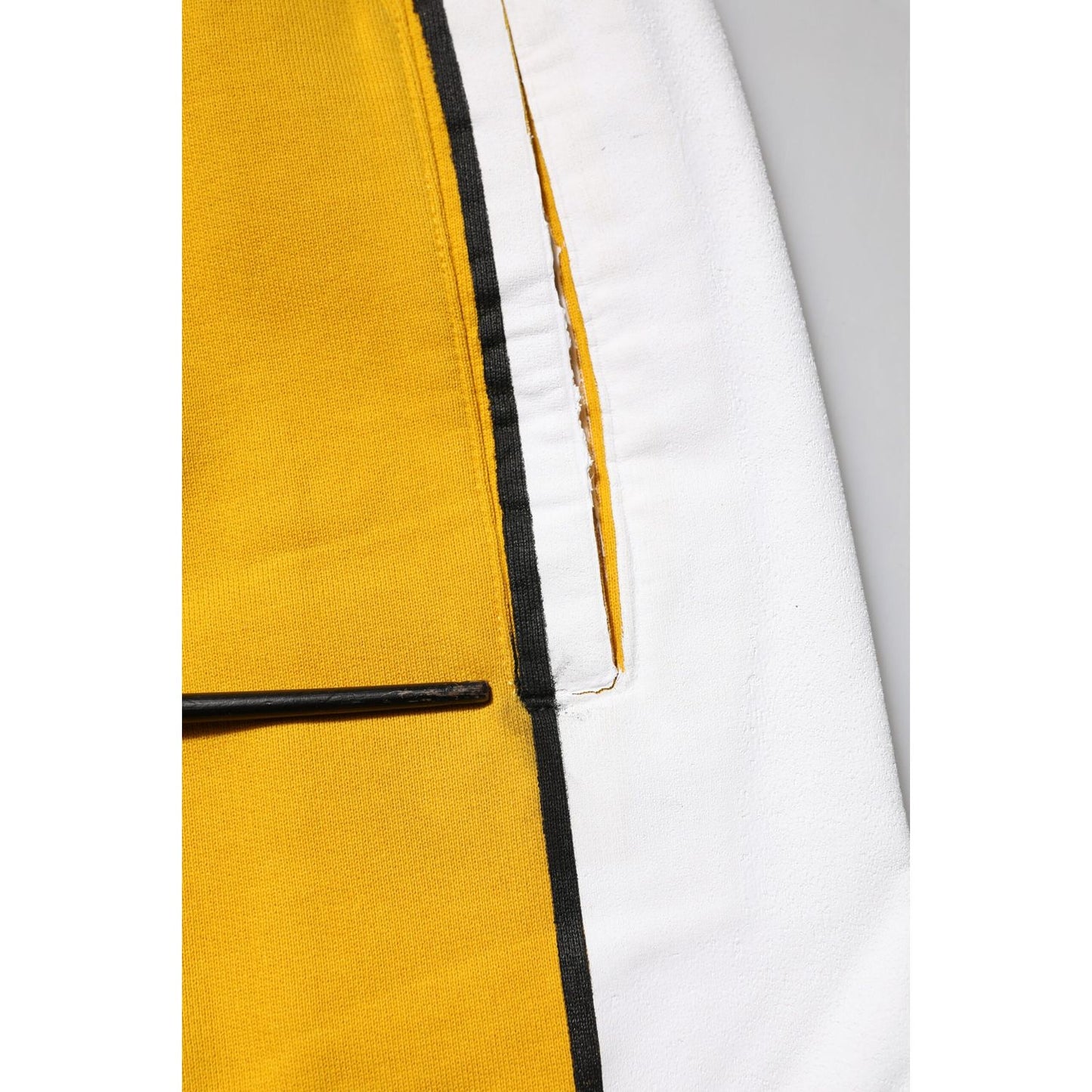 Dolce & Gabbana Yellow Cotton Drawstring Jogger Pants Dolce & Gabbana