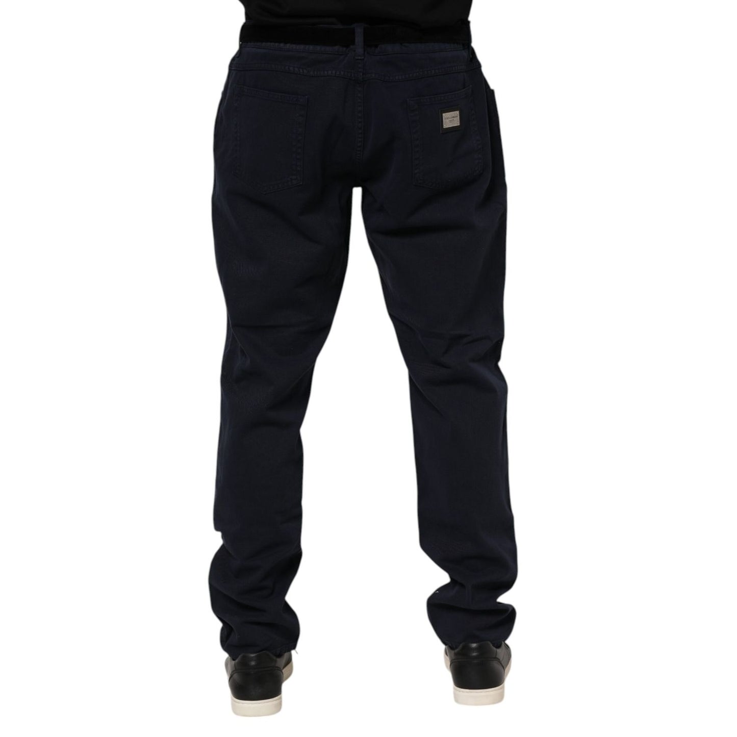 Dolce & Gabbana Black Cotton Tapered Denim Jeans Dolce & Gabbana
