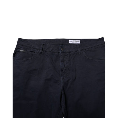 Dolce & Gabbana Black Cotton Tapered Denim Jeans Dolce & Gabbana