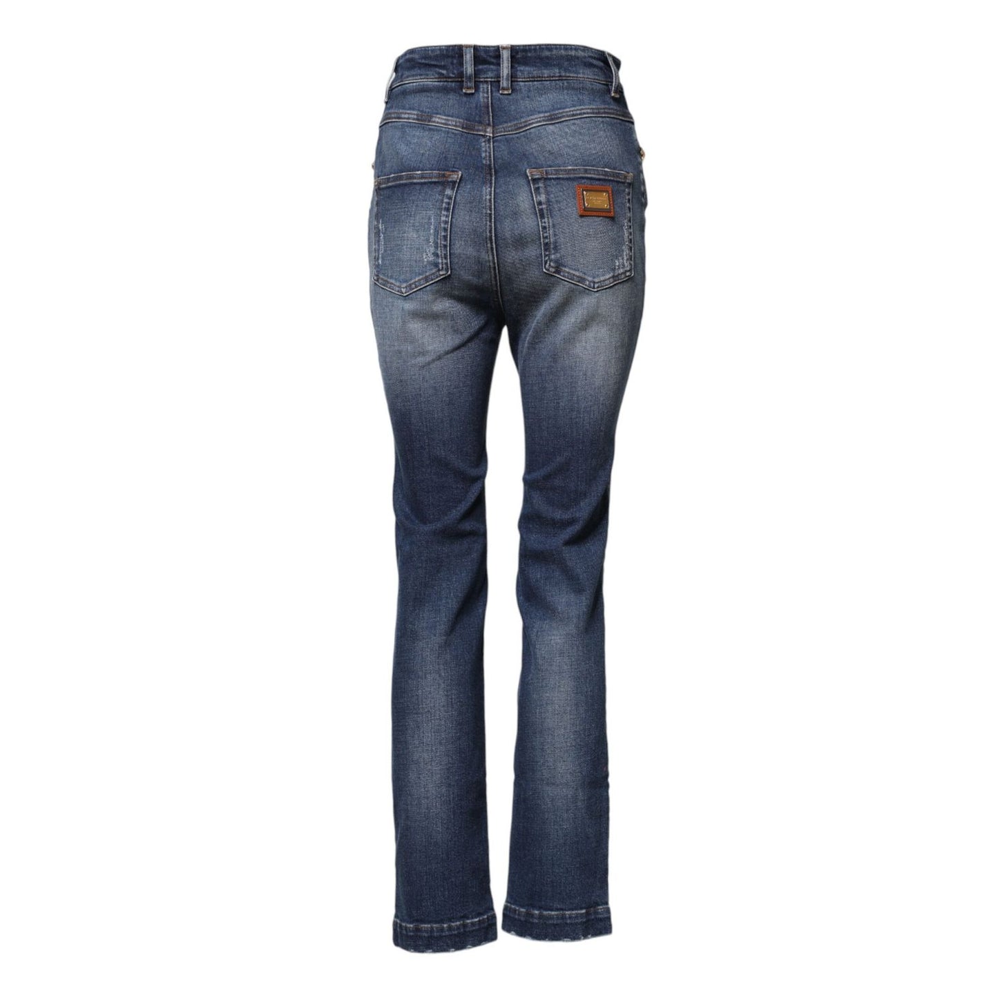 Dolce & Gabbana Blue Rhinestone Embellished Denim Jeans