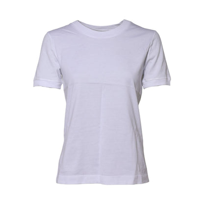Dolce & Gabbana White Cotton Round Neck Short Sleeves T-shirt