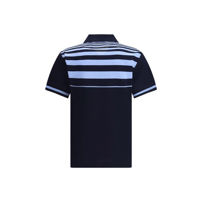 Ferragamo Blue Cotton Polo Shirt