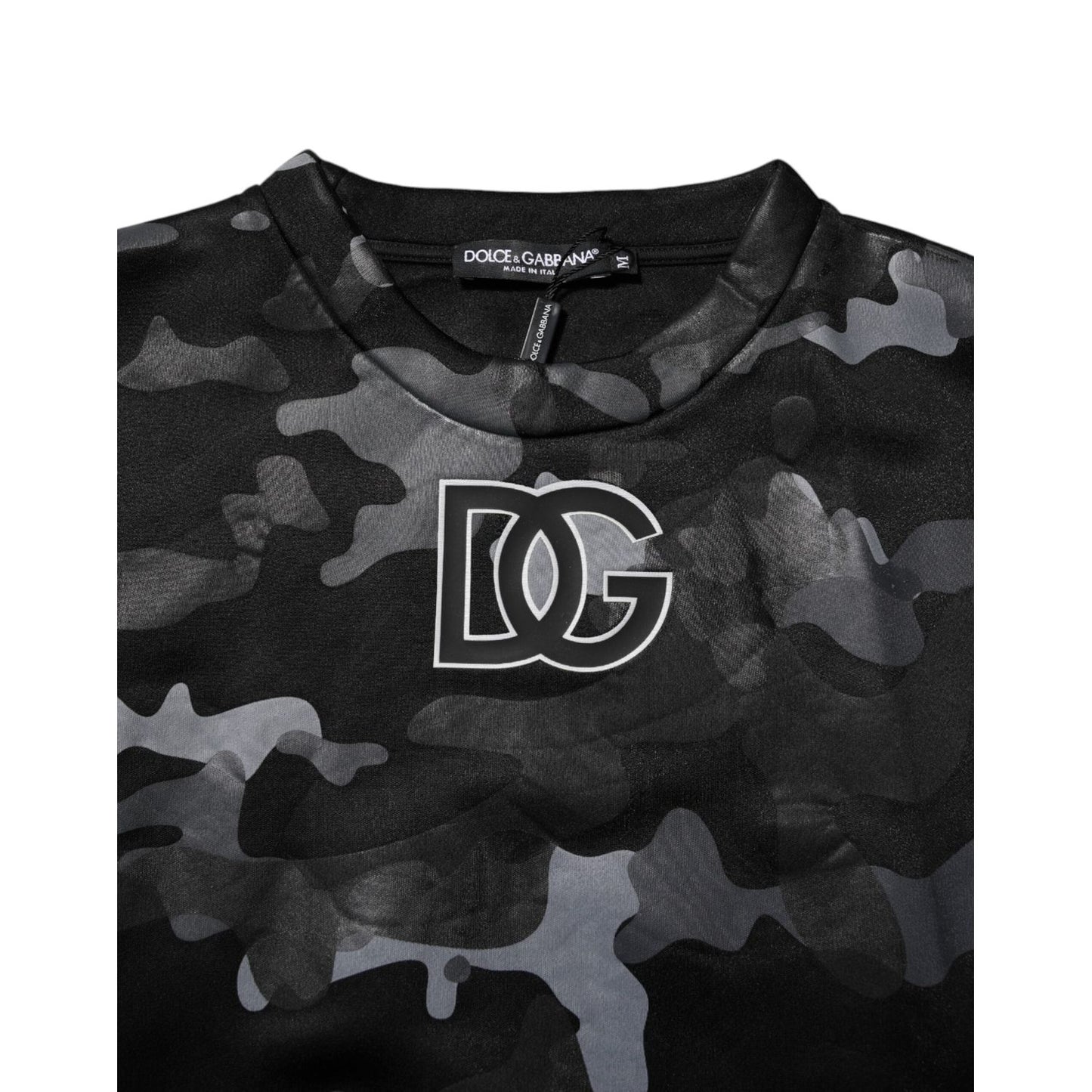 Dolce & Gabbana Black Camouflage Pullover Sweatshirt Sweater Dolce & Gabbana