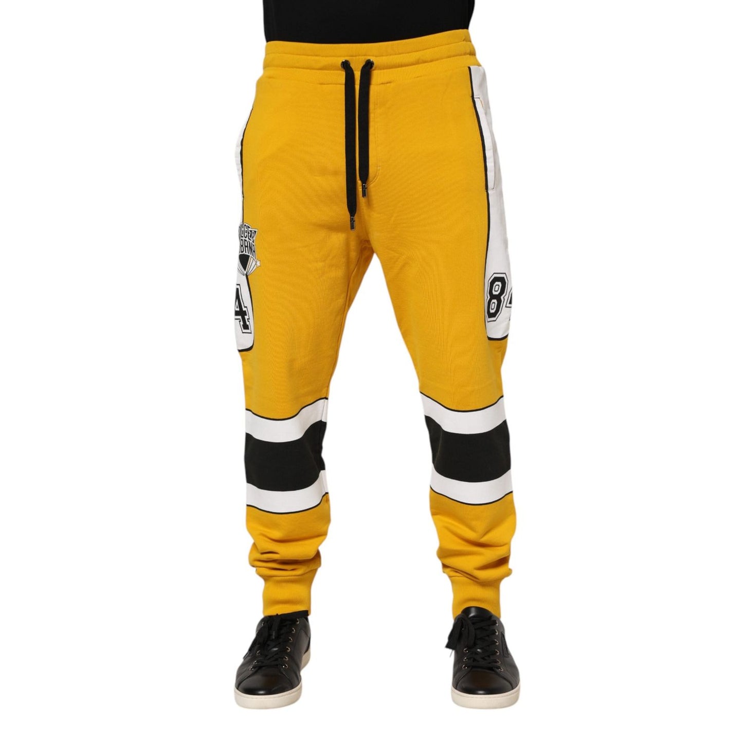 Dolce & Gabbana Yellow Cotton Sweatpant Jogger Trouser Pants Dolce & Gabbana