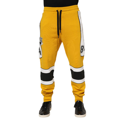 Dolce & Gabbana Yellow Cotton Sweatpant Jogger Trouser Pants Dolce & Gabbana