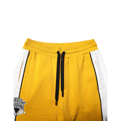 Dolce & Gabbana Yellow Cotton Sweatpant Jogger Trouser Pants Dolce & Gabbana