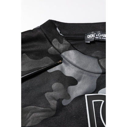 Dolce & Gabbana Black Camouflage Pullover Sweatshirt Sweater Dolce & Gabbana