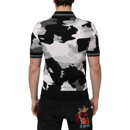 Dolce & Gabbana Multicolor Camouflage Collared Polo T-shirt