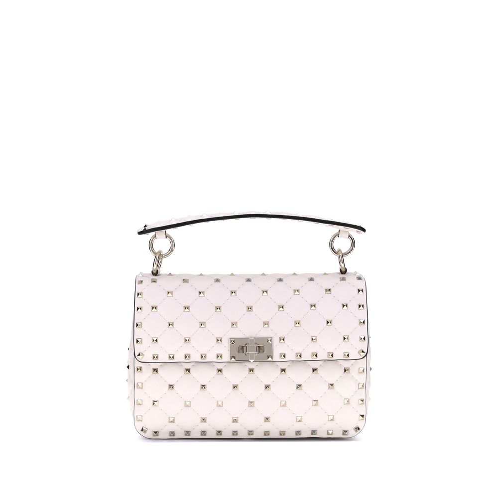 Front view with bag zipped and handles upright.