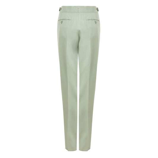 Tom Ford Green Viscose Chino Pant TO-9232674-IT46 | S