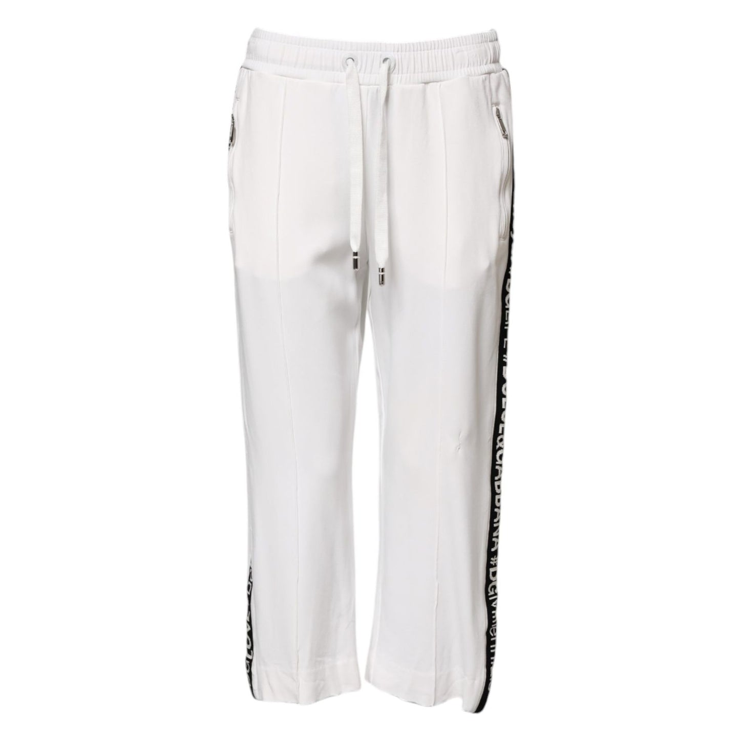 Dolce & Gabbana White Viscose Jogger Sweatpants Pants