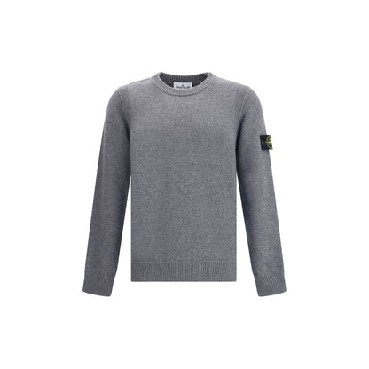 Stone Island Gray Wool Sweatshirt
