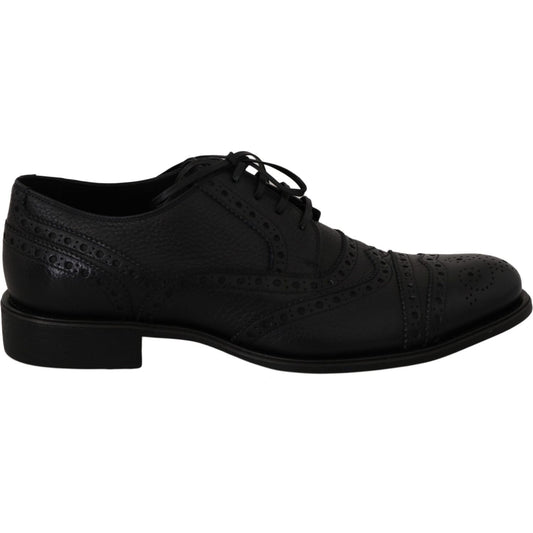Dolce & Gabbana Blue Leather Wingtip Oxford Dress Shoes MV2364-39