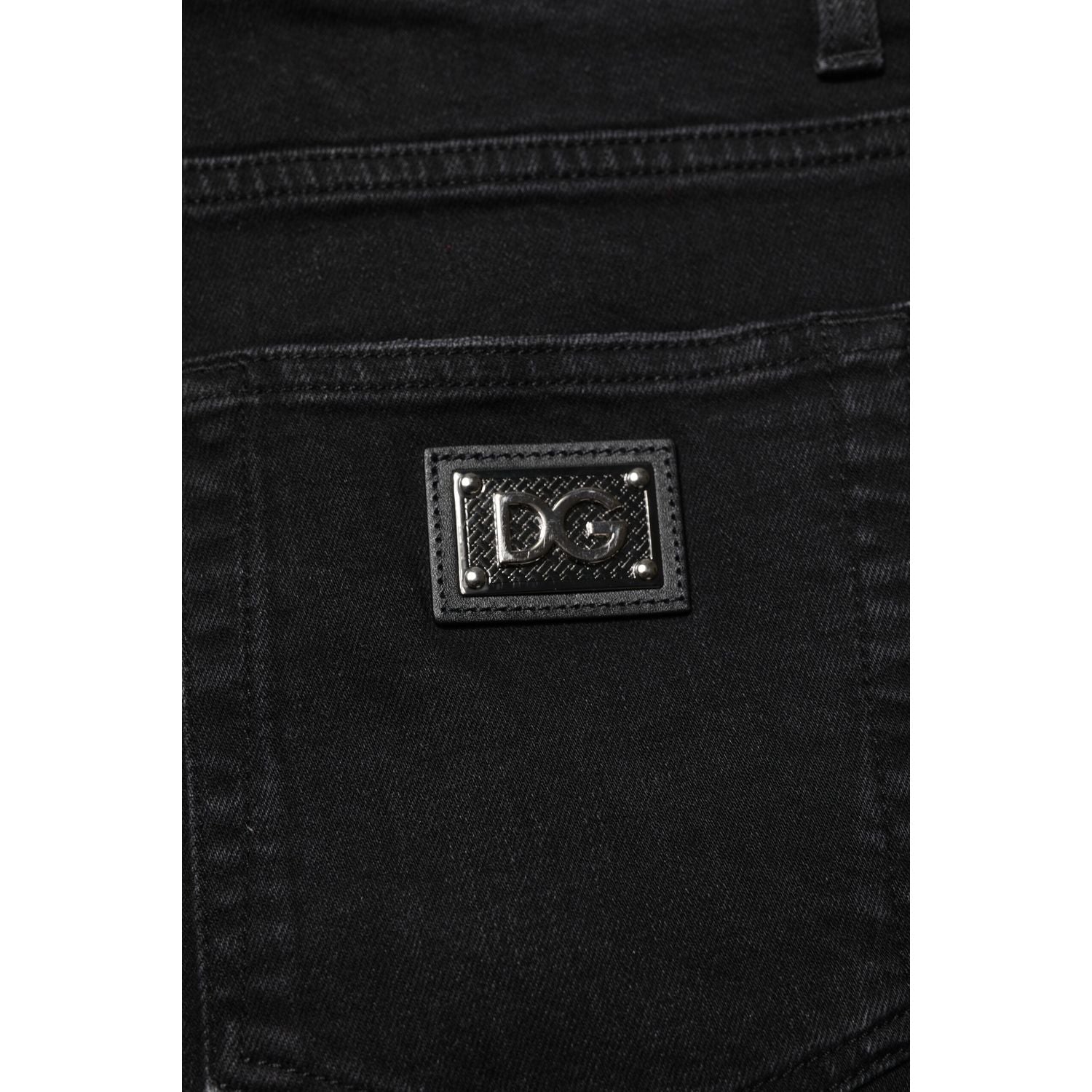 Dolce & Gabbana Black Cotton Skinny Denim Jeans