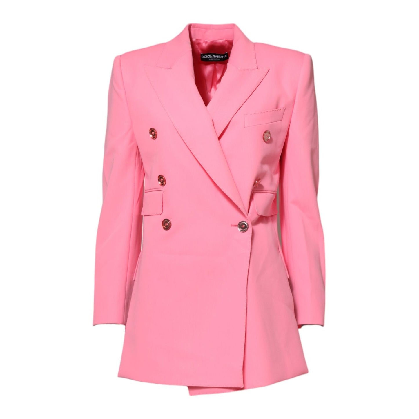 Dolce & Gabbana Pink Double Breasted Women Coat Jacket
