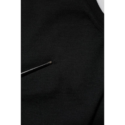 Dolce & Gabbana Black Cashmere Sleeveless Women Tank T-shirt