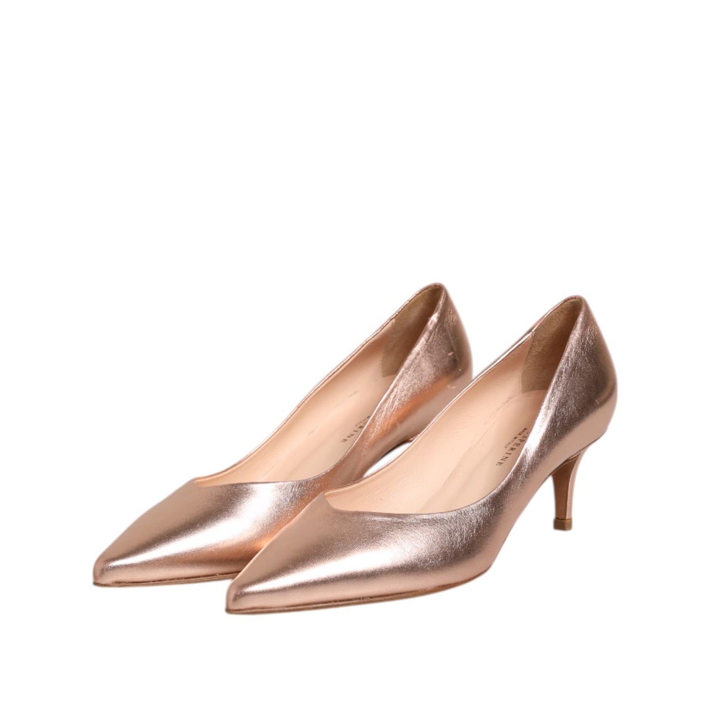 Prosperine Pink Leather Pumps Stiletto Heels Slip On Shoes LA12563-37.5
