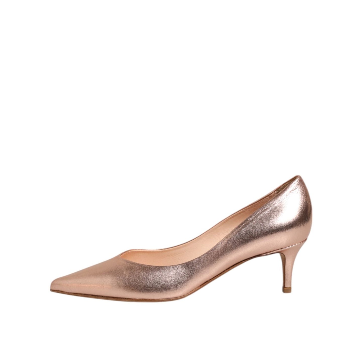 Prosperine Pink Leather Pumps Stiletto Heels Slip On Shoes LA12563-37.5
