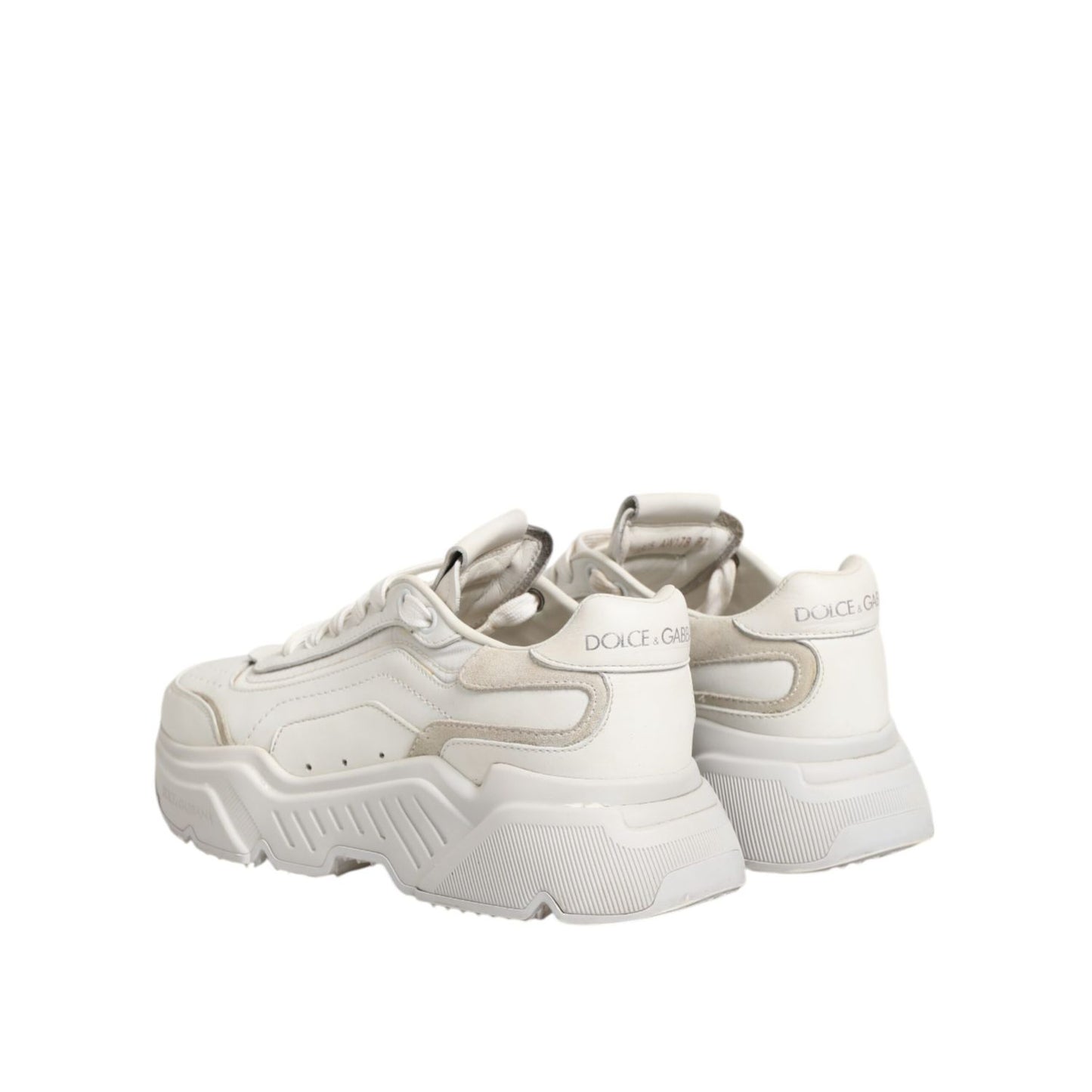 Dolce & Gabbana White DAYMASTER Calf Leather Sneakers Shoes