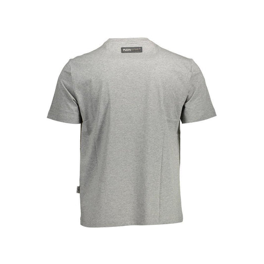 Plein Sport Gray Cotton T-Shirt PL-11196-M