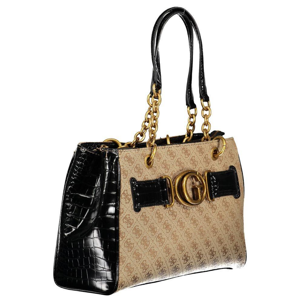 Front view with bag zipped and handles upright.