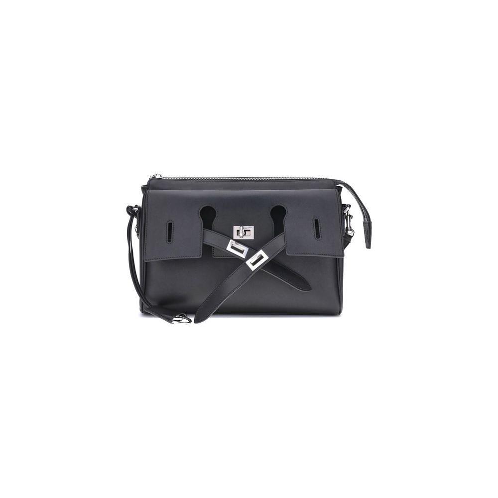 Front view with bag zipped and handles upright.