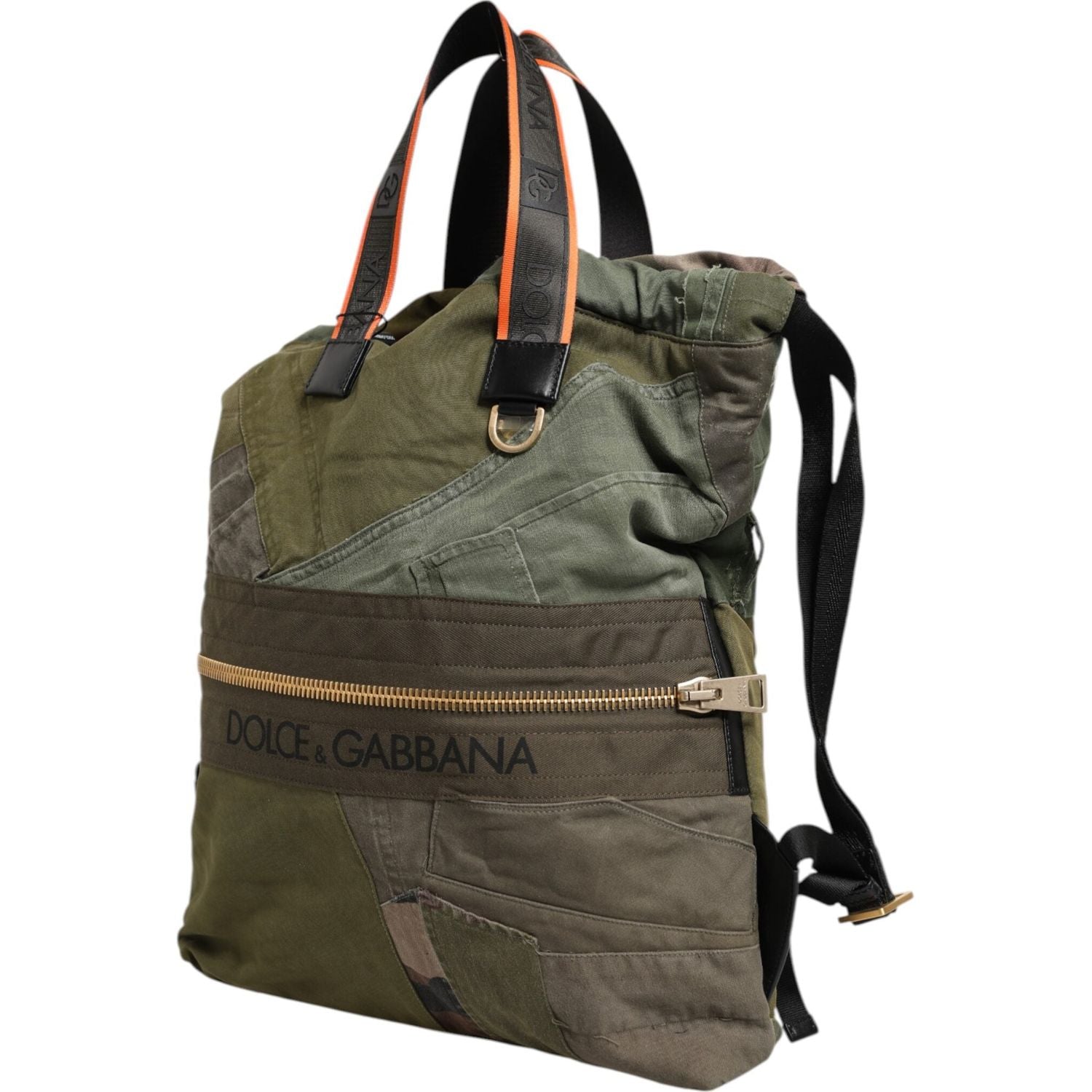 Front view with bag zipped and handles upright.