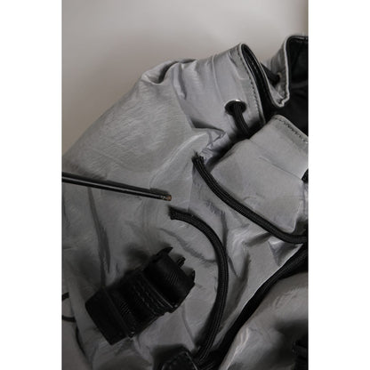 Dolce & Gabbana Gray Milano Print Drawstring Travel Backpack Bag Dolce & Gabbana