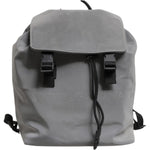 Dolce & Gabbana Gray Palermo Reflector Buckles Drawstring Backpack Bag