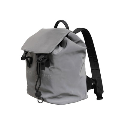 Dolce & Gabbana Gray Palermo Reflector Buckles Drawstring Backpack Bag Dolce & Gabbana