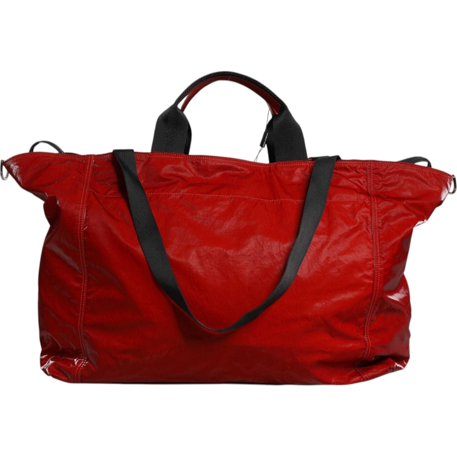 Front view with bag zipped and handles upright.
